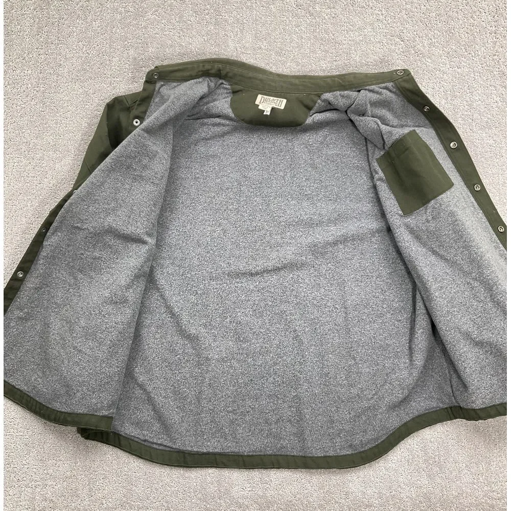 Duluth Shacket Men‎ 3XL Green Hanger Bender Fire Hose Lined Chore Shacket Work